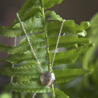 Prehnite hexagon sterling silver necklace necklace Amanda K Lockrow