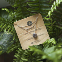 Tourmalinated quartz hexagon sterling silver necklace - Little Rock Collection necklace Amanda K Lockrow