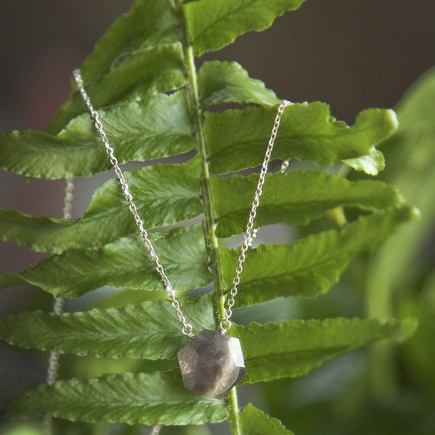 Moonstone hexagon sterling silver necklace necklace Amanda K Lockrow