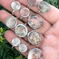 Enhydro quartz sterling silver ring - size 7 ready to ship ring Amanda K Lockrow