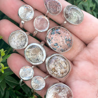 Garden quartz sterling silver ring size 8 - lodalite, shamanic dream quartz - Aislinn collection ring Amanda K Lockrow