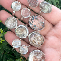Garden quartz sterling silver ring size 7 - lodalite, shamanic dream quartz - Aislinn collection ring Amanda K Lockrow