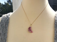 Luna moon necklace - choose from larimar, apatite or rhodochrosite necklace Amanda K Lockrow