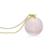 Rose quartz sphere necklace necklace Amanda K Lockrow