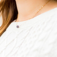 Pink Opal Cube Necklace - sterling silver or gold filled | Little Rock Collection necklace Amanda K Lockrow
