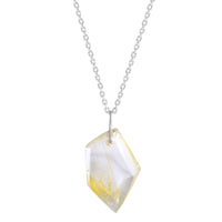 Rutilated quartz crystal geo necklace necklace Amanda K Lockrow