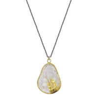 Happy Buddha rutilated quartz crystal necklace - gold filled | Aislinn collection necklace Amanda K Lockrow