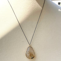 Happy Buddha rutilated quartz crystal necklace - gold filled | Aislinn collection necklace Amanda K Lockrow