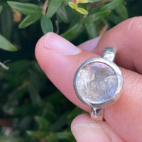 Enhydro quartz sterling silver ring - size 7 ready to ship ring Amanda K Lockrow