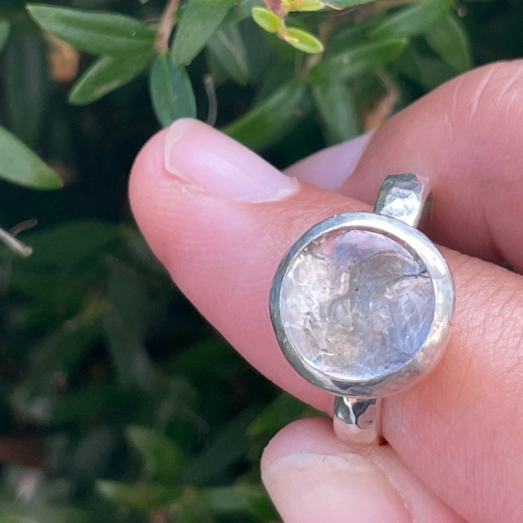 Enhydro quartz sterling silver ring - size 7 ready to ship ring Amanda K Lockrow