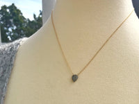 Rainbow moonstone little shield 14k yellow gold filled necklace - Little Rock collection necklace Amanda K Lockrow