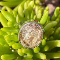 Garden quartz sterling silver ring size 8 - lodalite, shamanic dream quartz - Aislinn collection ring Amanda K Lockrow