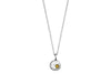 Pebble sterling silver necklace necklace Amanda K Lockrow 16 inches citrine shiny silver chain