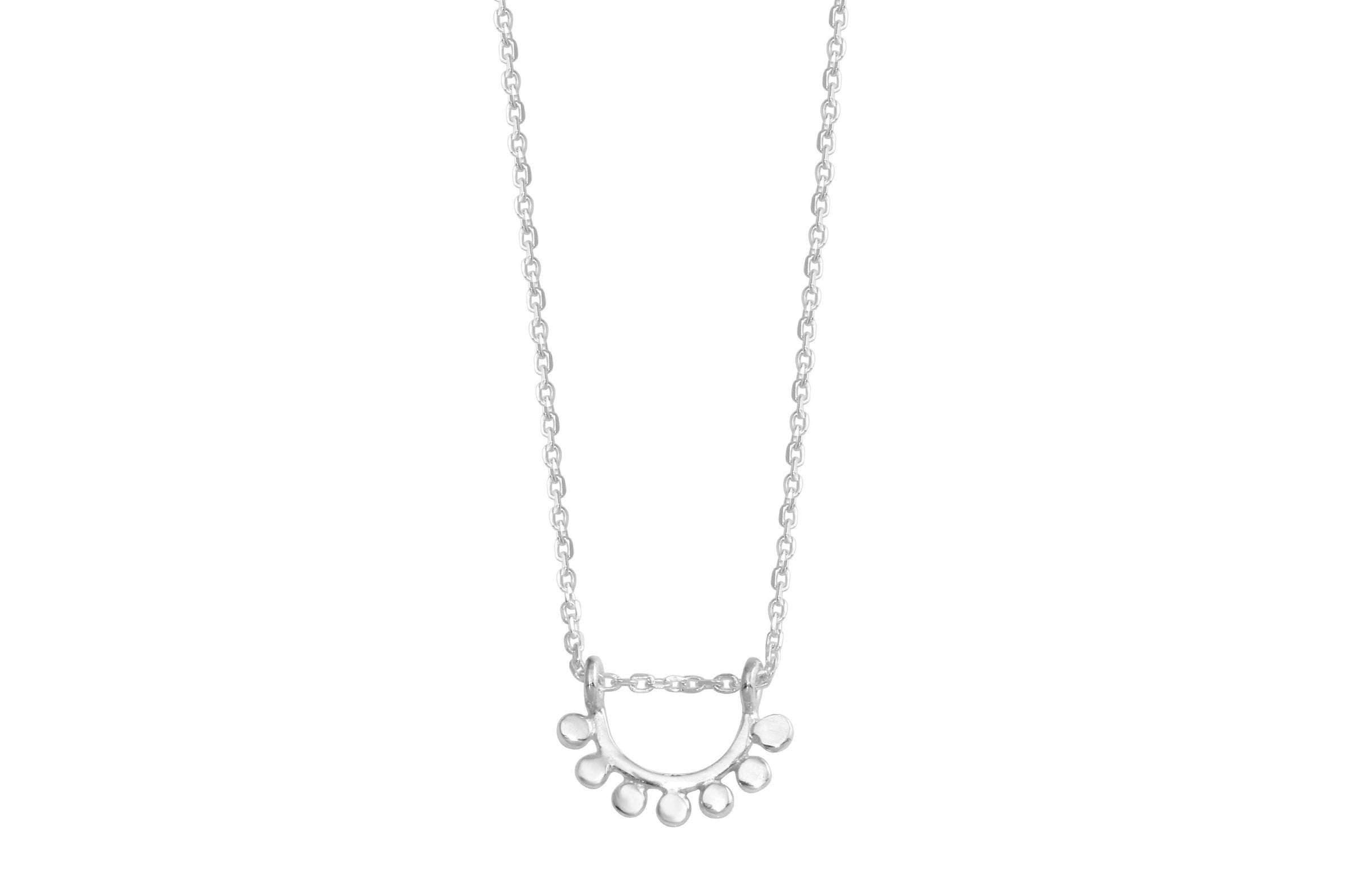 Sterling silver dainty sunrise necklace necklace Amanda K Lockrow