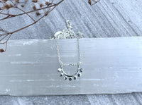 Sterling silver dainty sunrise necklace necklace Amanda K Lockrow