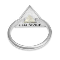 I Am Divine rainbow moonstone triangle ring ring Amanda K Lockrow
