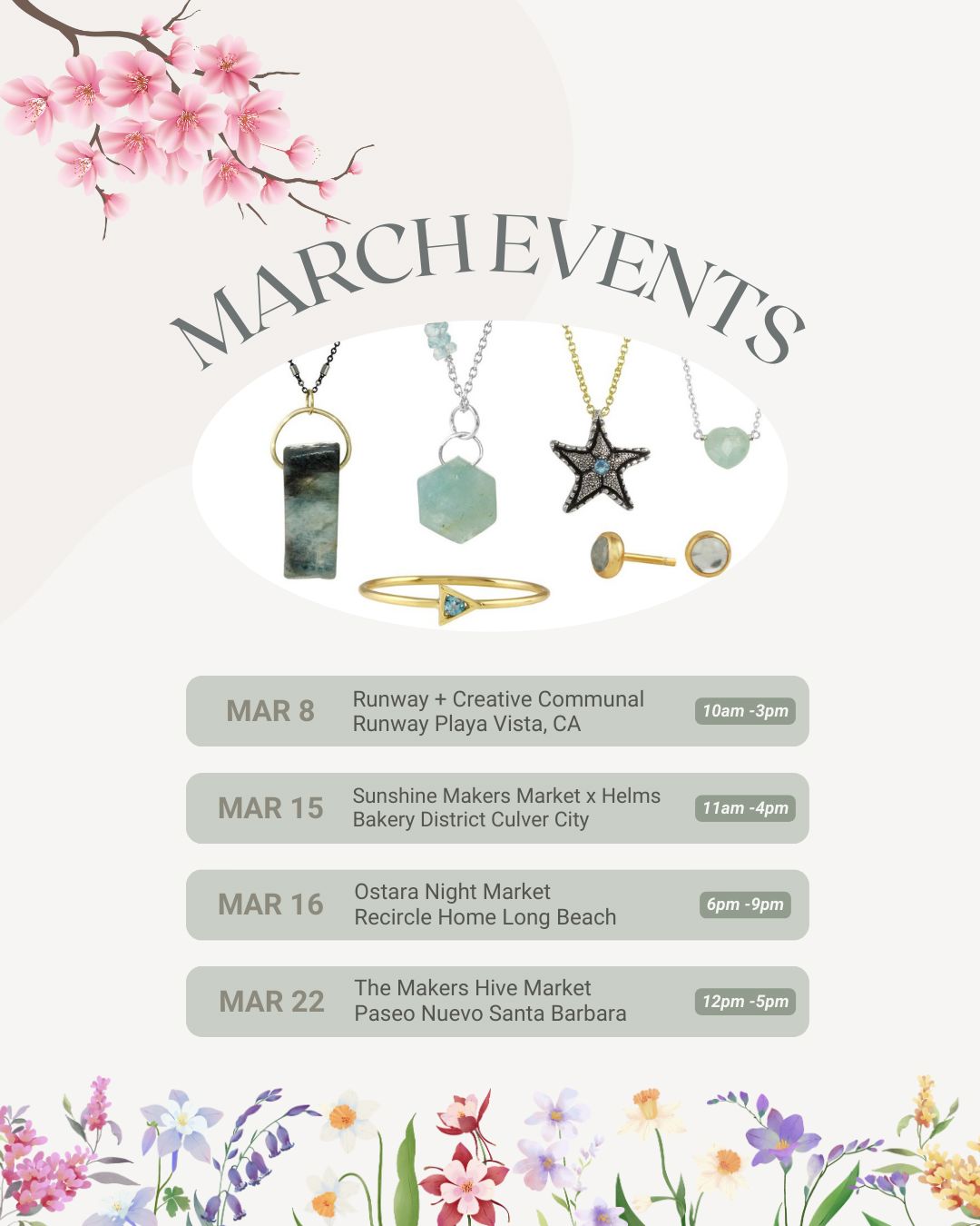 March Event List