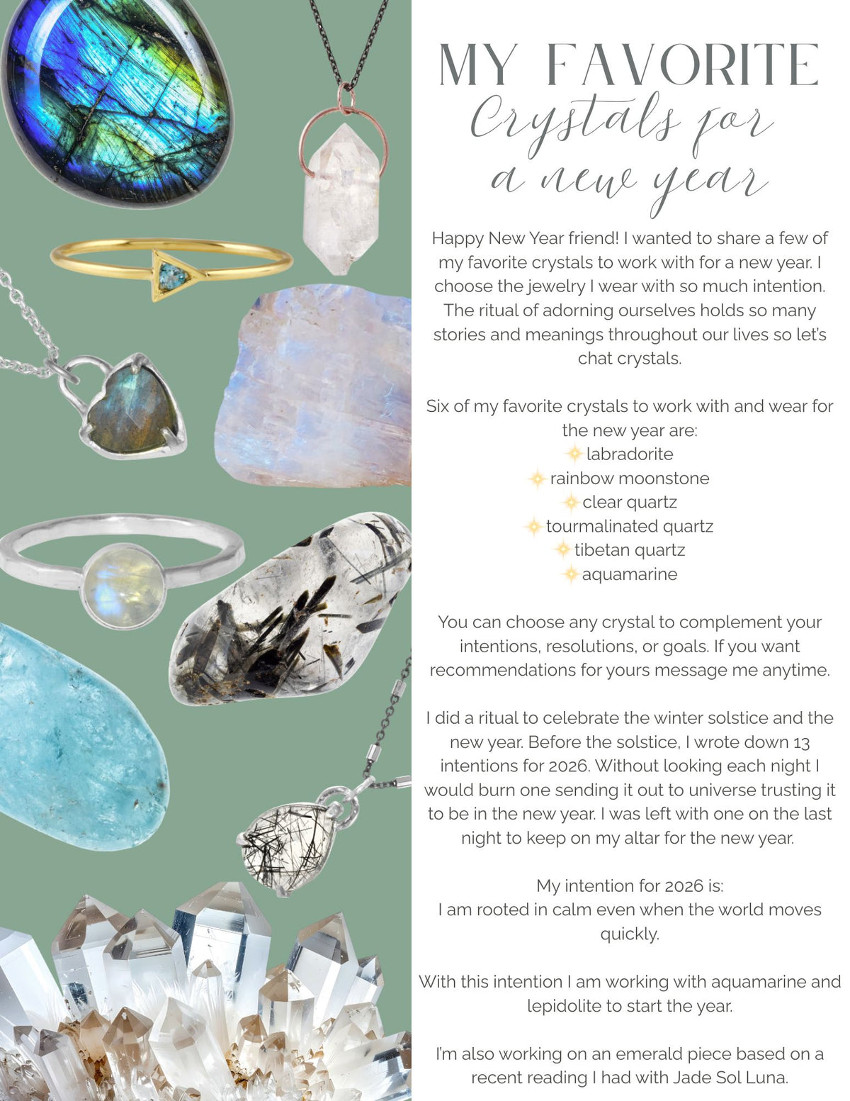 Crystals for a New Year