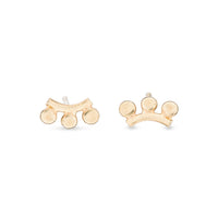 3 Rays Sunrise Stud Earrings - 14k yellow gold | Sunrise Collection earrings Amanda K Lockrow