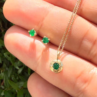 Elemental Emerald Pebble Necklace - 14k yellow gold | Sticks & Stones Collection necklace Amanda K Lockrow