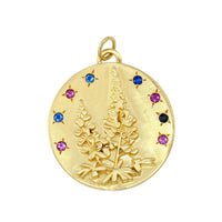 Lupine Flower Amethyst and Sapphire Necklace - 14k gold | Talisman Collection necklace Amanda K Lockrow