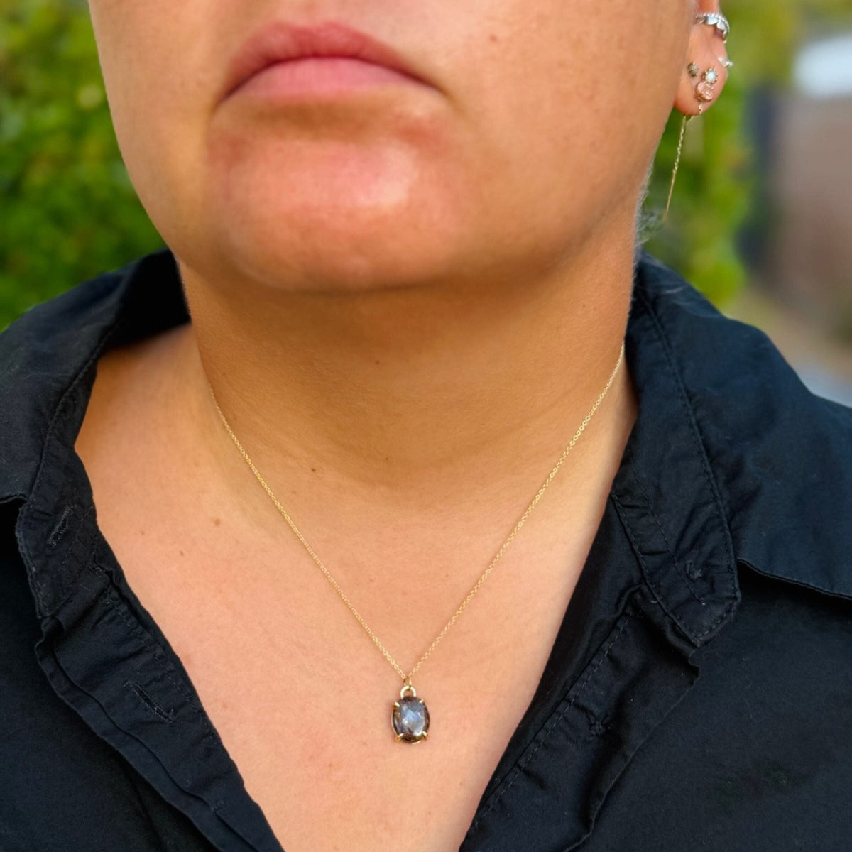 Portal Boulder Opal Pendant - 14k gold | Fine Collection necklace Amanda K Lockrow