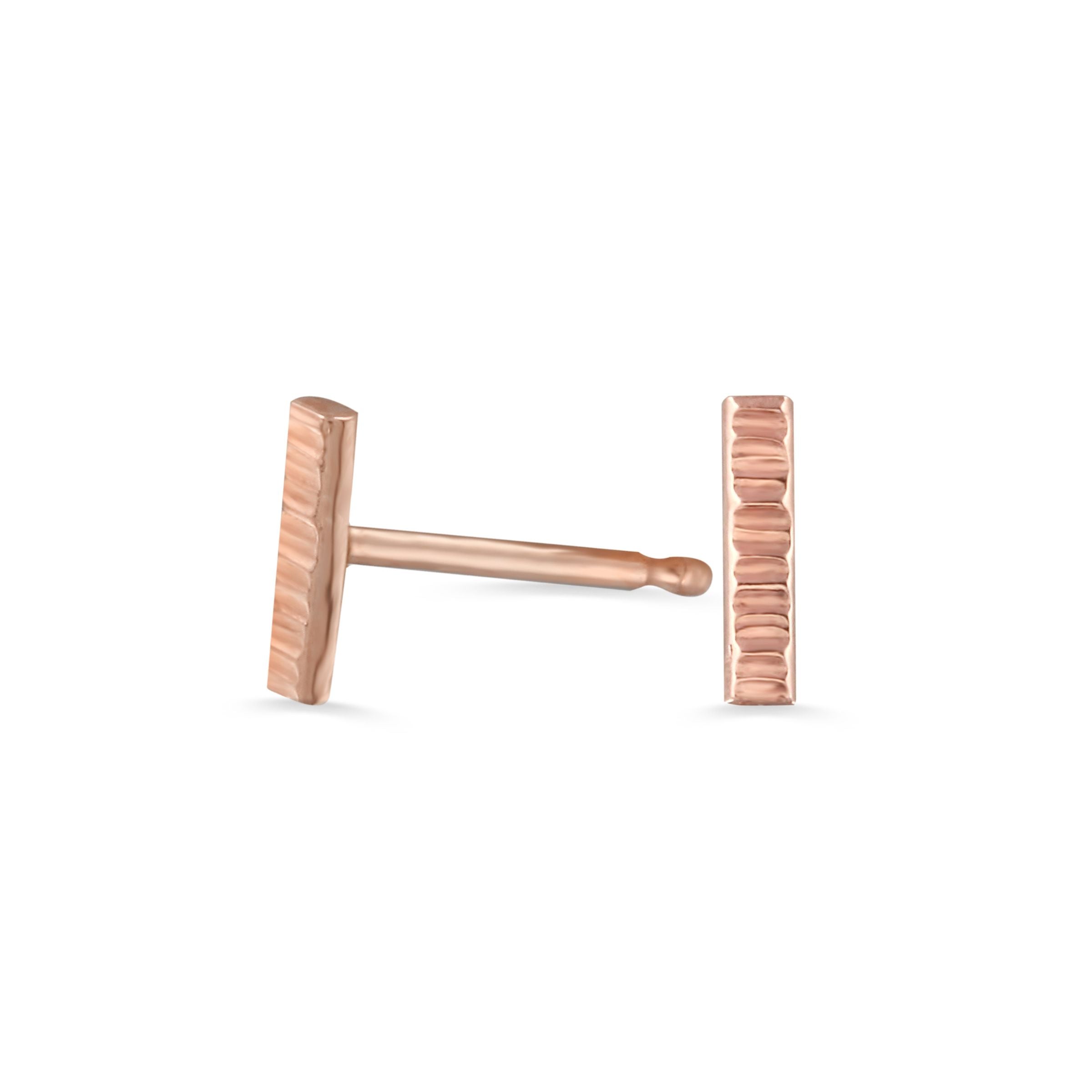 Dainty Stick Stud Earrings - 14k gold | Sticks & Stones Collection earrings Amanda K Lockrow