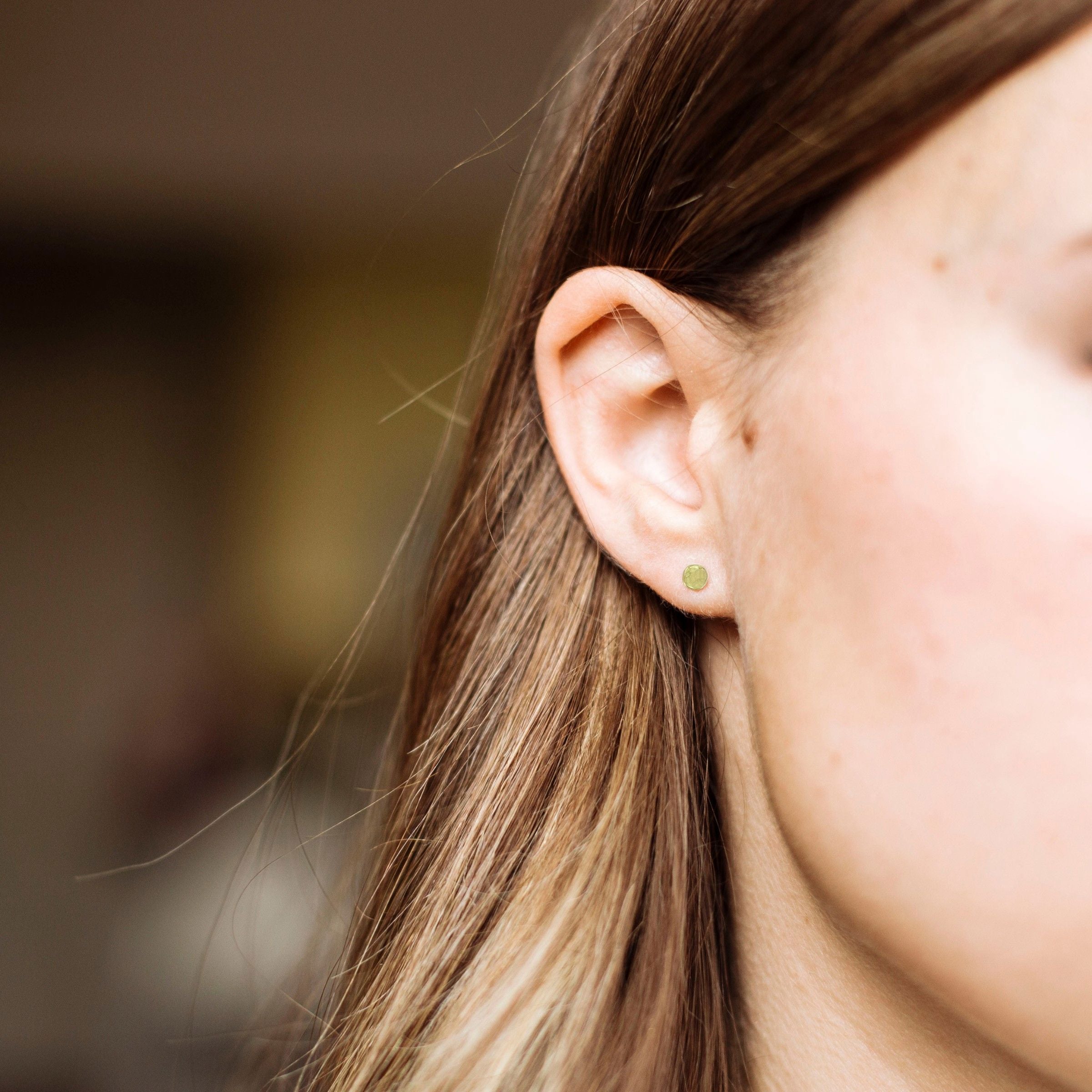 Teeny Tiny Pebble Studs - 14k yellow or rose gold | Sticks & Stones Collection earrings Amanda K Lockrow