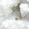 Rainbow Moonstone Diana Stud Earrings - 14k yellow gold | Fine Collection earrings Amanda K Lockrow