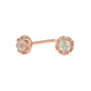 Rose Cut Diamond Diana Stud Earring - 14k rose gold | Fine Collection earrings Amanda K Lockrow