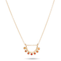 Dainty Sunrise Necklace - 14k gold and sapphire | Sunrise Collection necklace Amanda K Lockrow