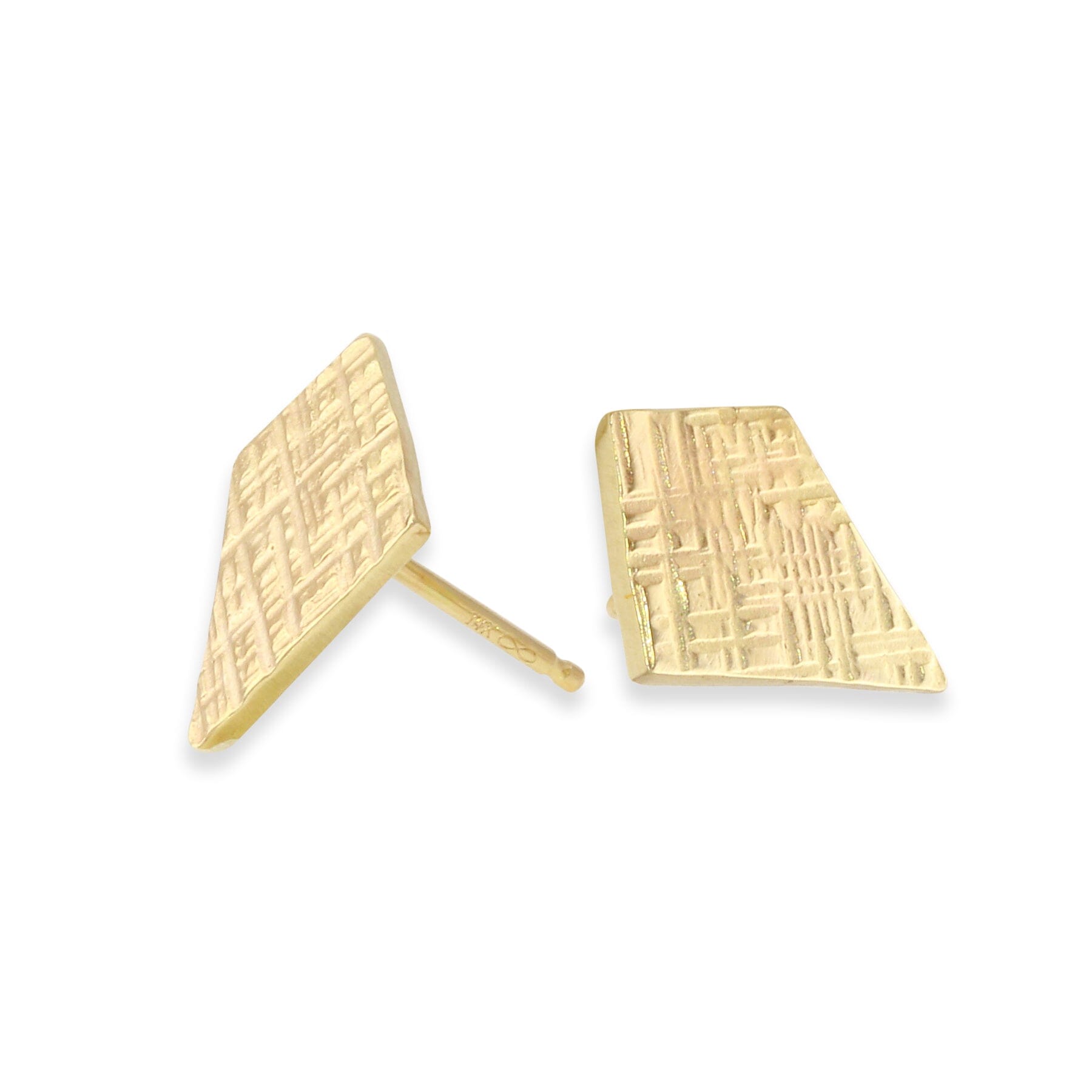 Trapezoid Studs - 14k yellow gold | Fine Collection earrings Amanda K Lockrow