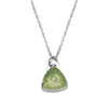 Third Eye Small Prehnite Triangle Necklace - sterling silver | Talisman Collection necklace Amanda K Lockrow