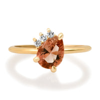 Oregon Sunstone and Diamond Muse Ring - 14k gold | Size 6 | Aislinn Collection ring Amanda K Lockrow