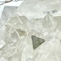 Third Eye Labradorite Triangle Necklace - sterling silver | Talisman Collection necklace Amanda K Lockrow