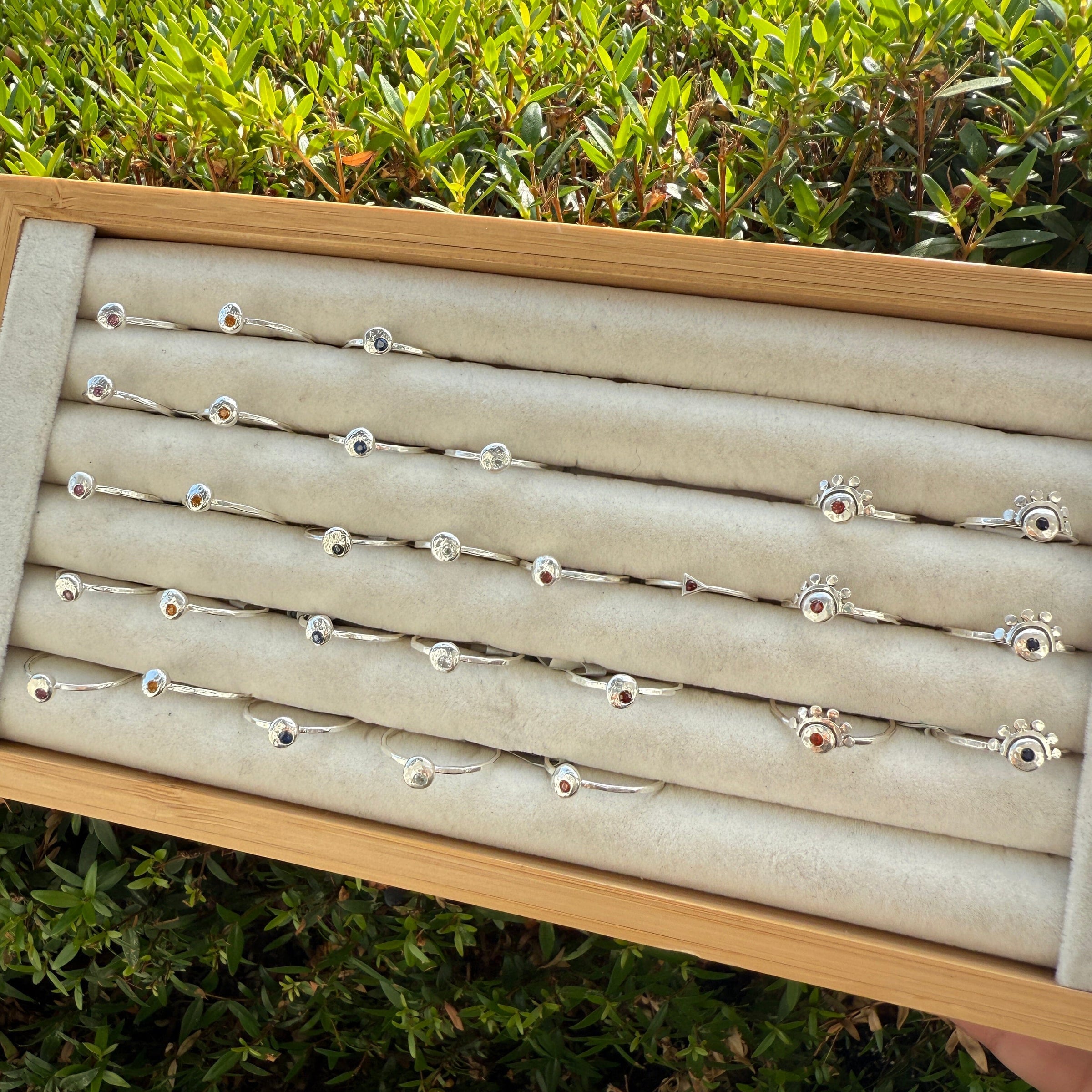 Little Pebble Stacking Ring - choose your stone - sterling silver | Sticks & Stones Collection ring Amanda K Lockrow