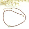 Strung Together Rose Quartz and Pearl Beaded Necklace - 14k gold filled | Little Rock Collection necklace Amanda K Lockrow