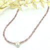 Strung Together Rose Quartz and Pearl Beaded Necklace - 14k gold filled | Little Rock Collection necklace Amanda K Lockrow