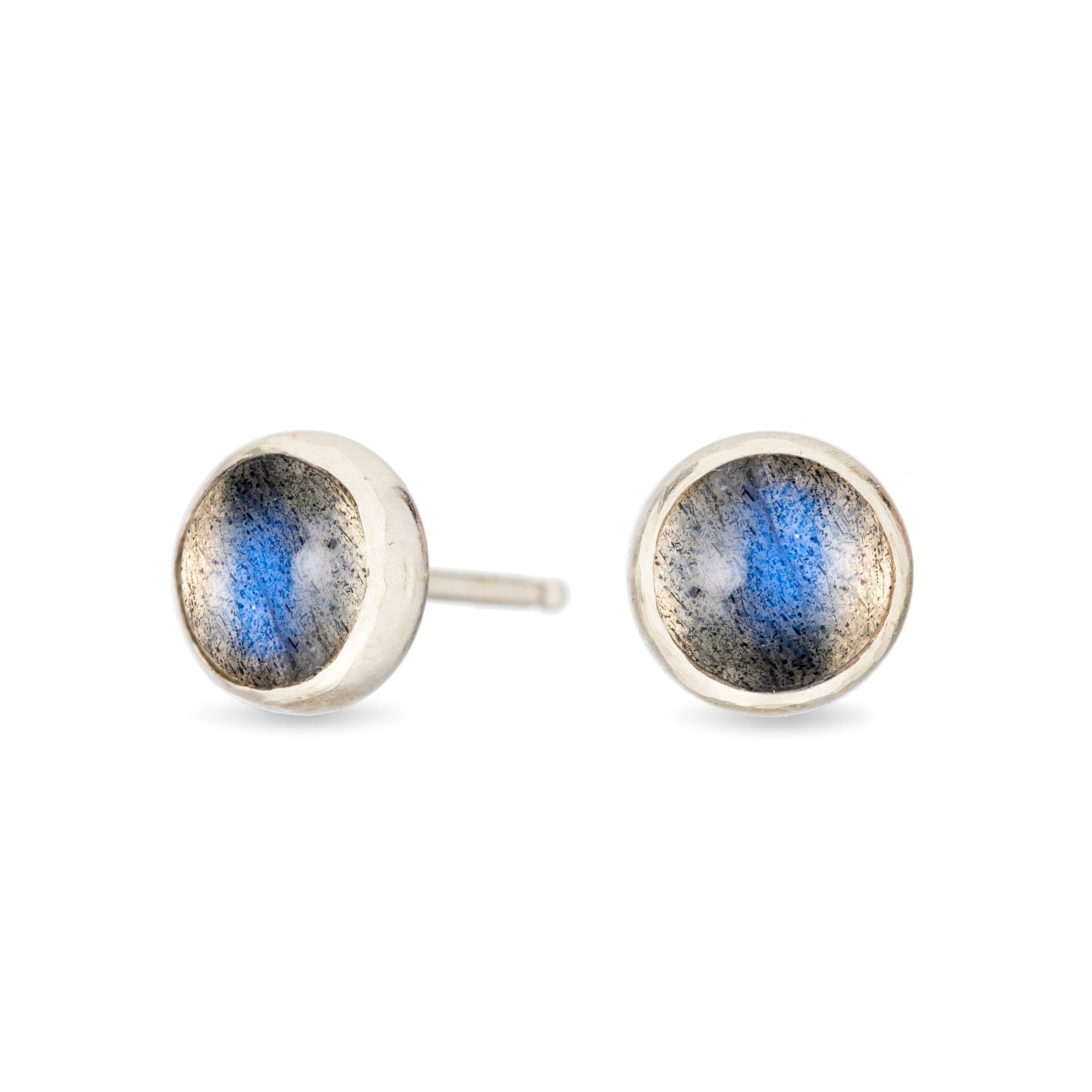 Labradorite 6mm Studs - sterling silver | Petite Collection earrings Amanda K Lockrow