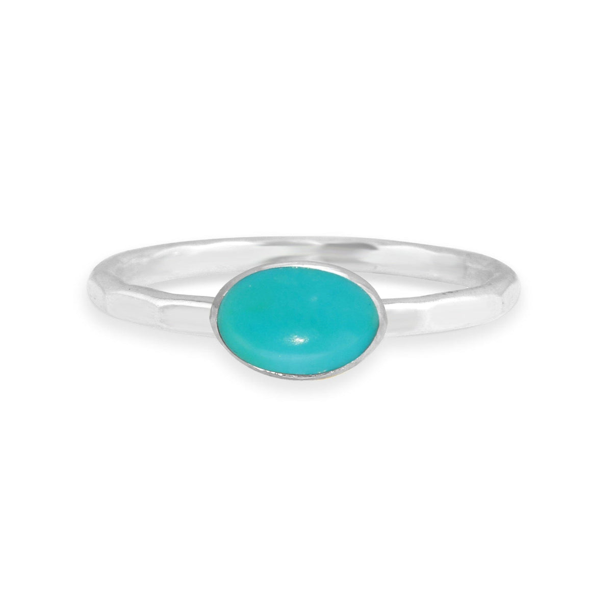 Turquoise Stacking Ring - sterling silver | Petite Collection ring Amanda K Lockrow