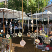 Garden Quartz Sphere Necklace - sterling silver | Aislinn Collection necklace Amanda K Lockrow
