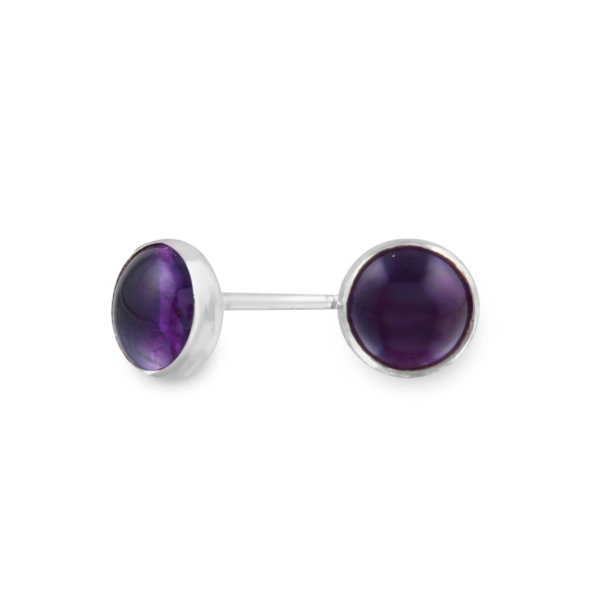 Amethyst Gemdrop 6mm Stud Earrings - sterling silver | Petite Collection earrings Amanda K Lockrow