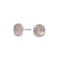 Rose Quartz 6mm Stud Earrings - sterling silver | Petite Collection earrings Amanda K Lockrow