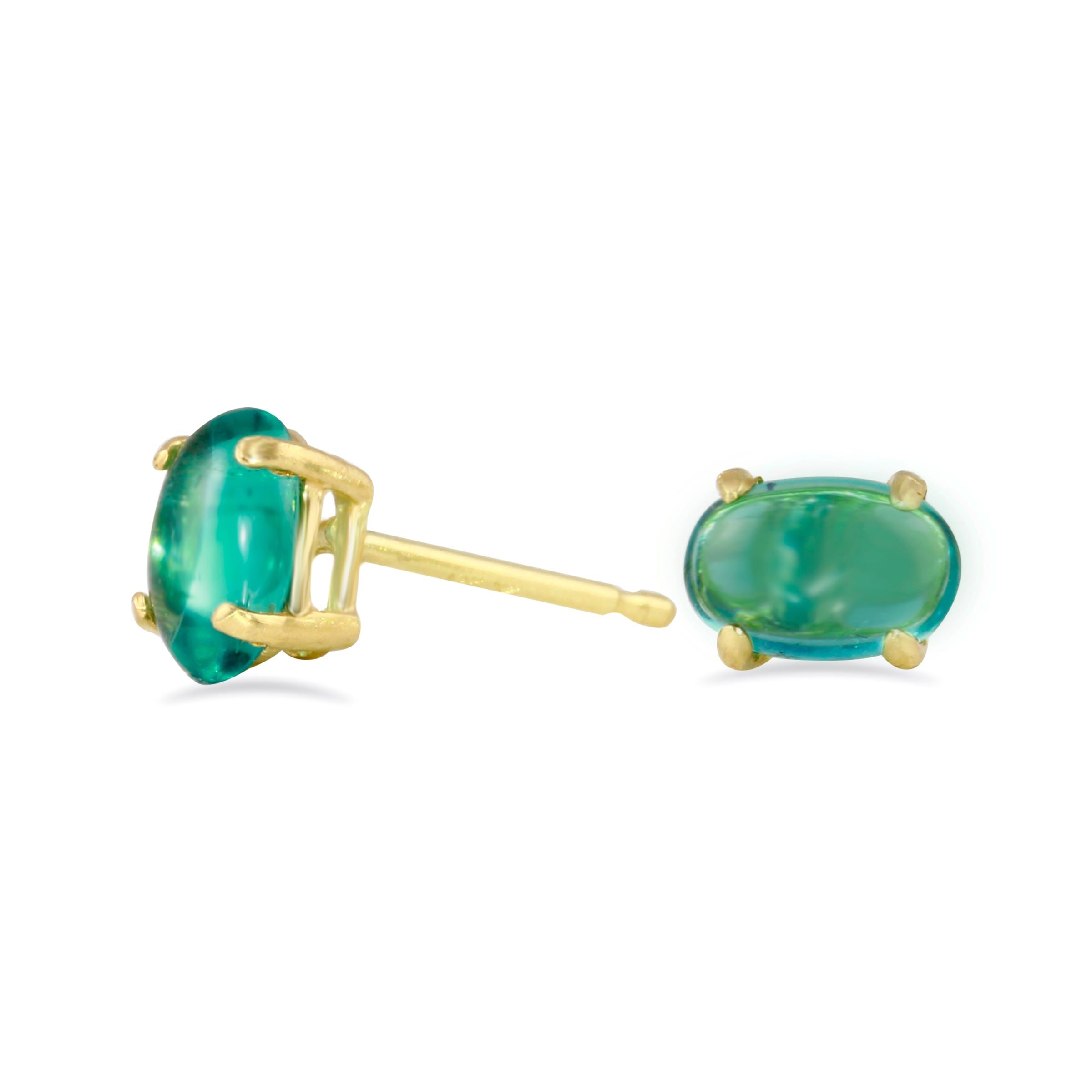 Tourmaline Sophia Stud Earrings - 14k yellow gold | Fine Collection earrings Amanda K Lockrow