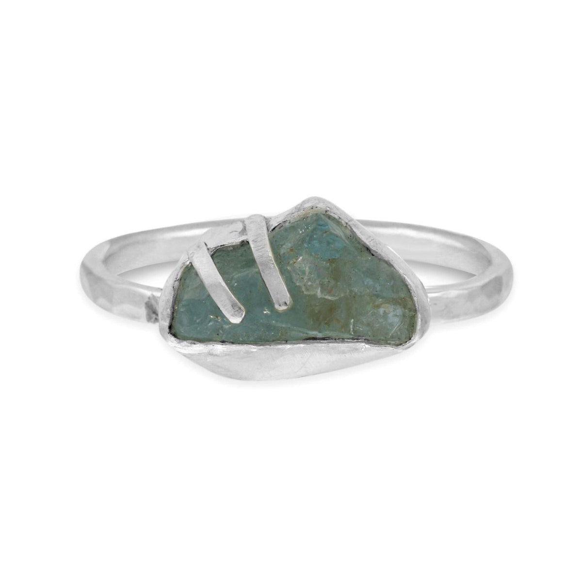 Raw Aquamarine ring - sterling silver | Size 8 | Stone Love Collection ring Amanda K Lockrow