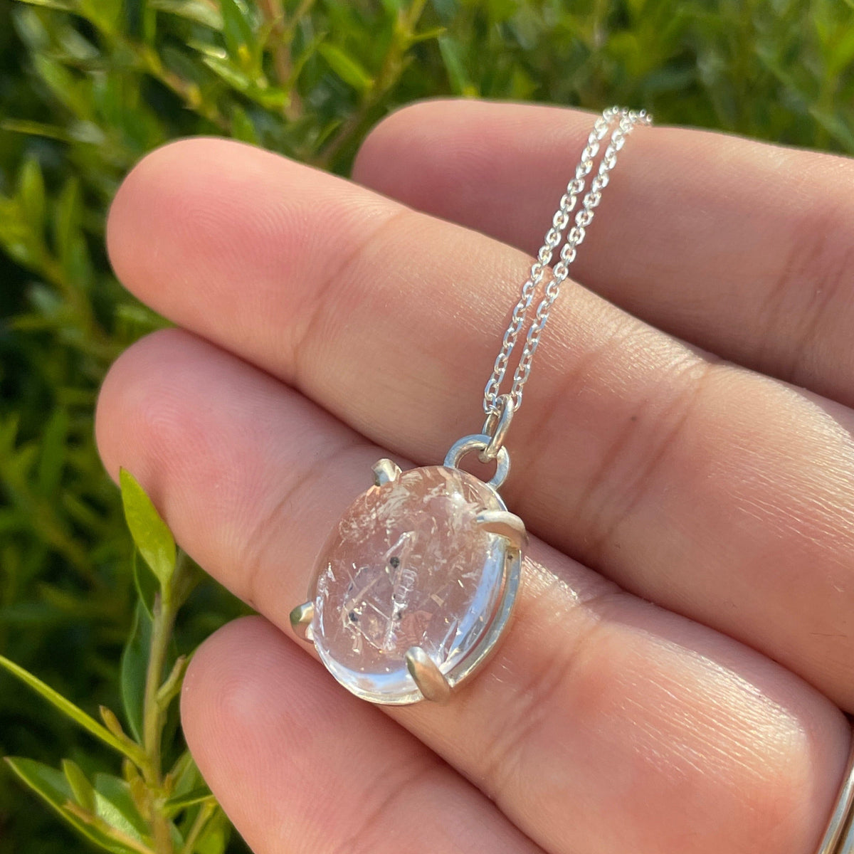 Eyre Enhydro Quartz Necklace - sterling silver | Aislinn Collection necklace Amanda K Lockrow