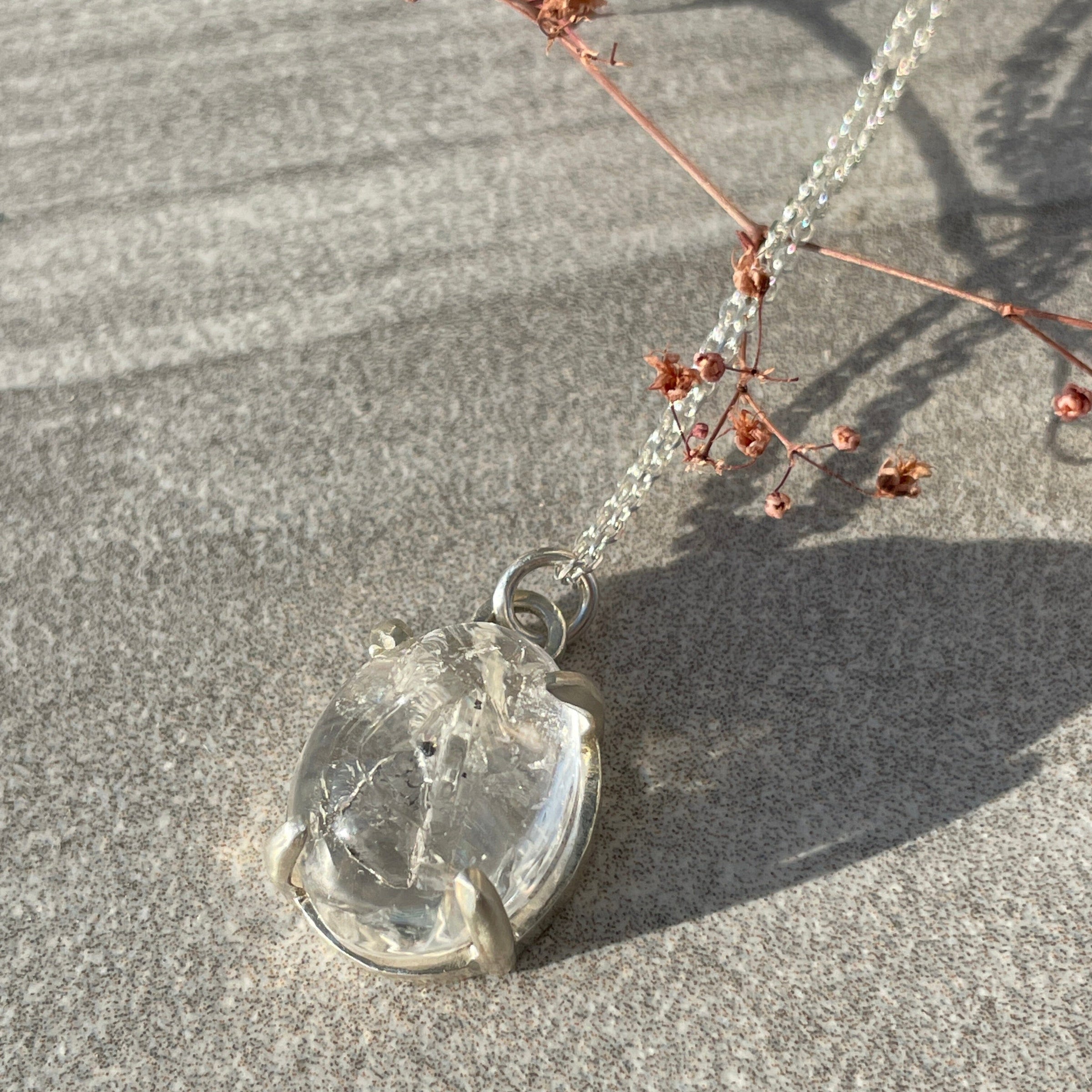 Eyre Enhydro Quartz Necklace - sterling silver | Aislinn Collection necklace Amanda K Lockrow