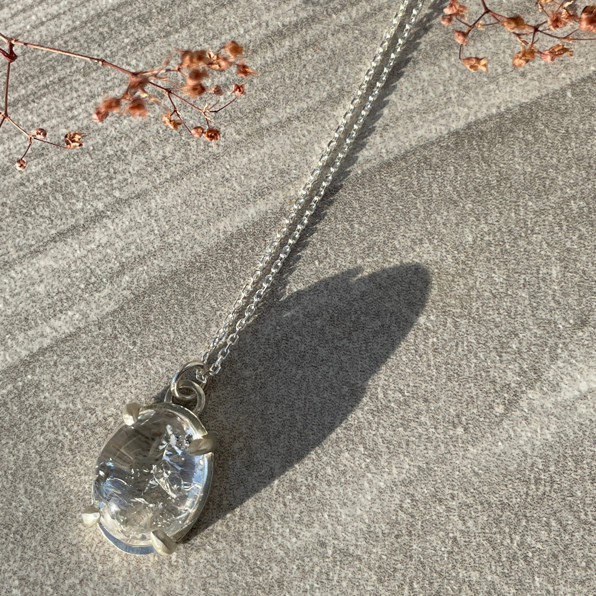 Firth Enhydro Quartz Necklace - sterling silver | Aislinn Collection necklace Amanda K Lockrow