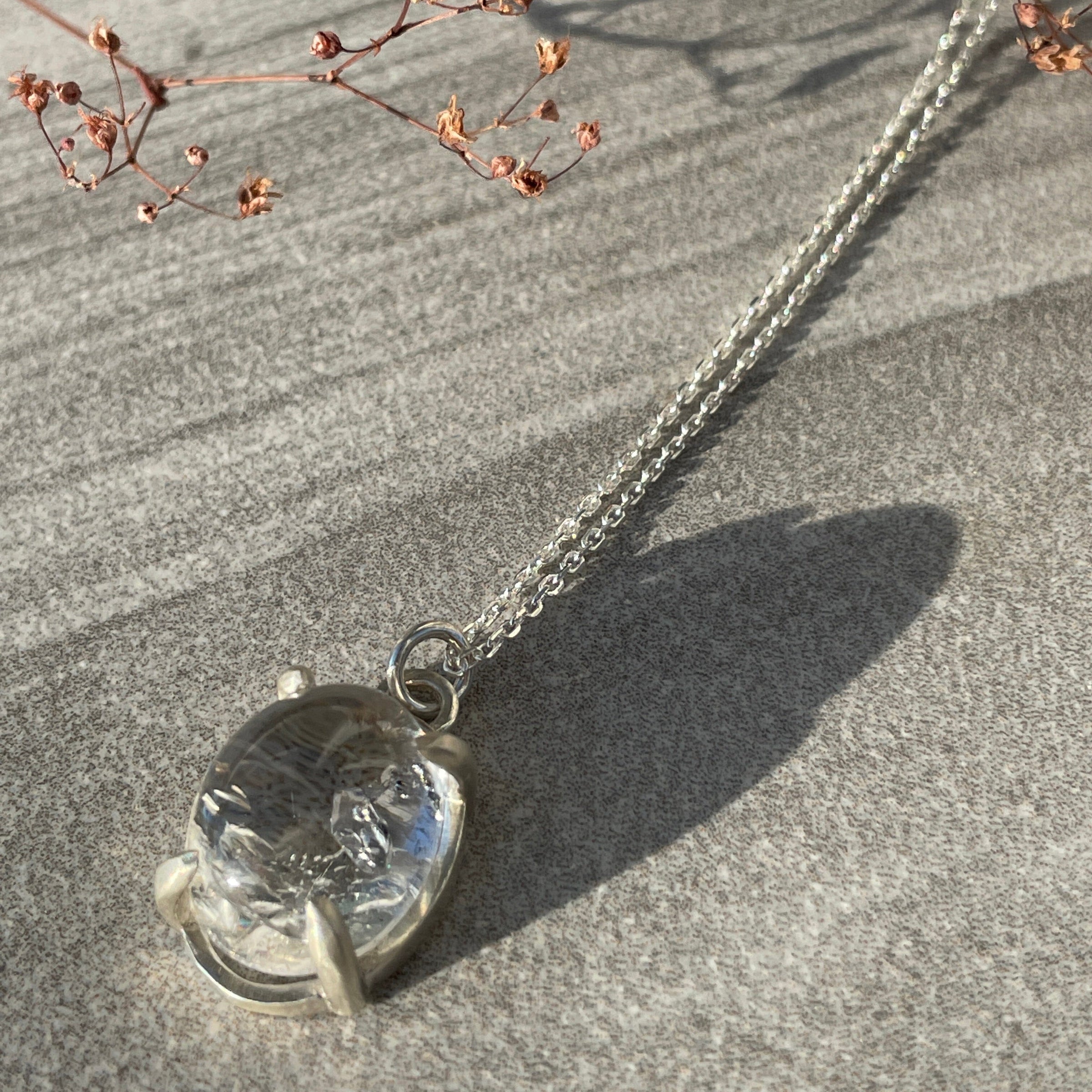 Firth Enhydro Quartz Necklace - sterling silver | Aislinn Collection necklace Amanda K Lockrow