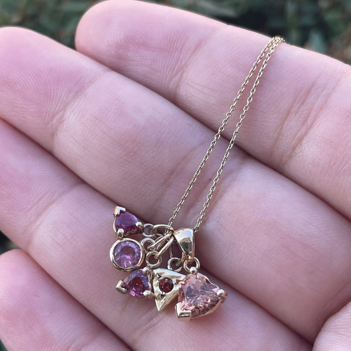 Pretty in Pink Sapphire Charm - 14k gold | Fine Collection charm Amanda K Lockrow